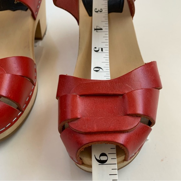 SWEDISH HASBEENS Peep Toe Low Clog Sandal Size 35 - Picture 10 of 15